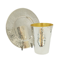 Pure silver hammer Kiddush set