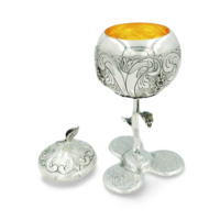 גביע קידוש רוזין מעוטר כסף טהור