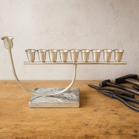 חנוכיה U קלאס כסף טהור