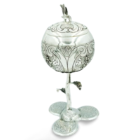 גביע קידוש רוזין מעוטר כסף טהור