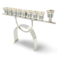 חנוכיה פנינה כסף טהור