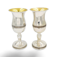 Pure Silver Kiddush Set Belly Cup
