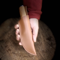 סכין בושקראפט אלחלד ידית עץ - BROSH KNIVES VT413