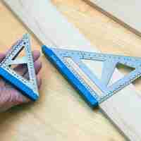 זוג זוויתני שולחן מדוייקים אלומיניום כחול IGAGING SQUARES