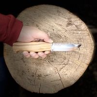 סכין בושקראפט אלחלד ידית עץ - BROSH KNIVES VT415