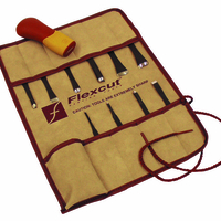 סט 11 חלקים לגילוף בנרתיק בד פלקסקאט-TOOLEDEN FLEXCUT SK107