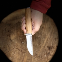 סכין בושקראפט אלחלד ידית עץ - BROSH KNIVES VT413