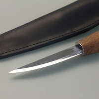 סכין גילוף ארוכה עם ידית אגוז BEAVERCRAFT C4X