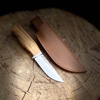 סכין בושקראפט אלחלד ידית עץ - BROSH KNIVES VT413