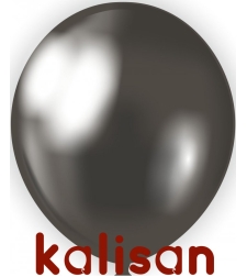 helium balloon - chrome - gray black