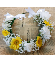 Yellow and White Flower Crown
