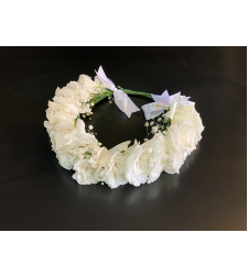 White Lisianthus Flower Crown