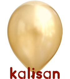 helium balloon - chrome - gold