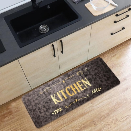 שטיח למטבח - מטבח - בצבע חום כתמים