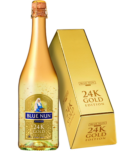 Blue Nun 24K Gold Sparkling in a Gold Blue Nun Box| Kosher