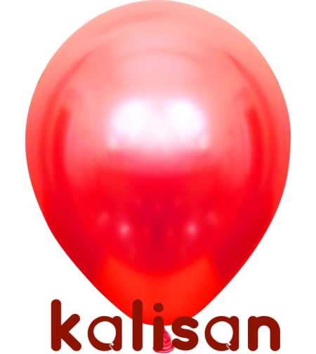 helium balloon - chrome - red