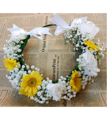 Yellow and White Flower Crown