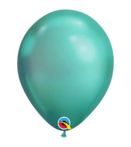 Helium balloon - chrome - turquoise