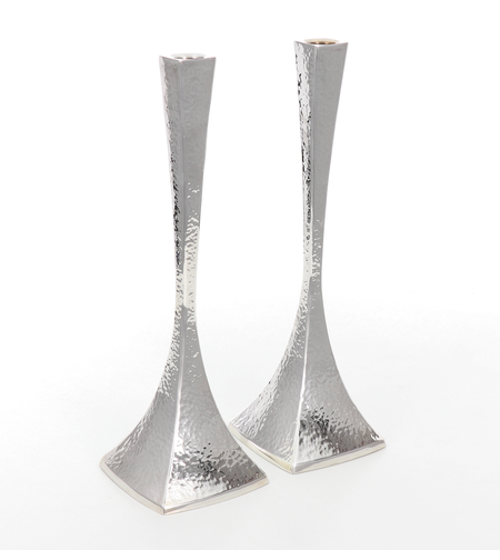 Pure silver Hammer Prince Candlesticks