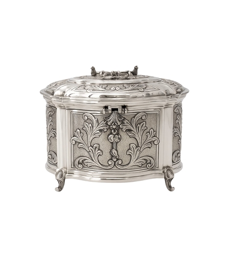 Uri decorated pure silver Etrog box