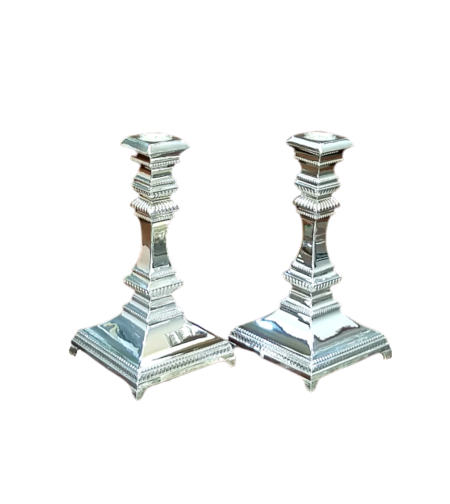 pure silver mini Mozart candlesticks