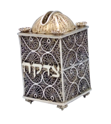 sterling silver charity box filigree