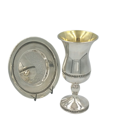 Pure Silver Kiddush Set Belly Cup