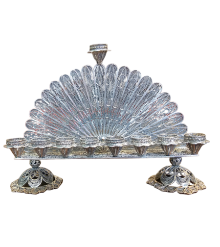 חנוכיה גב L כסף טהור