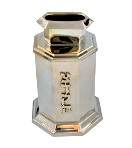 charity box hexagon sterling silver