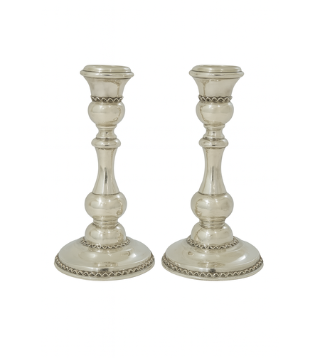 Pure silver apple mini candlesticks