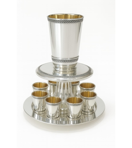 מחלק יין (משפך) זיגזג כסף טהור