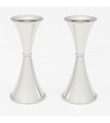 פמוטי שעון חול כסף טהור