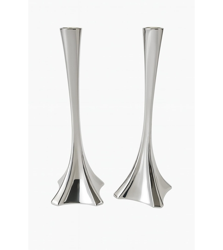 Prince pure silver concave candlesticks