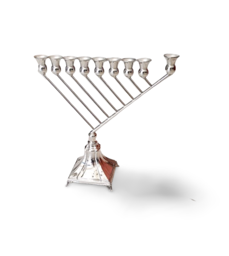 Menorah Diagonals Pure Silver