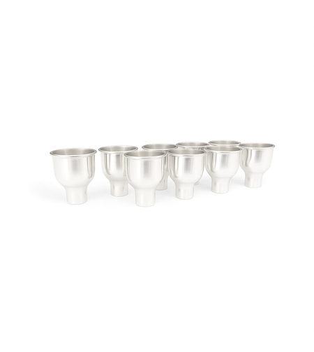 set of cups for lighting Hanukkah candles pure silver