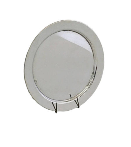Pure silver liqueur plate