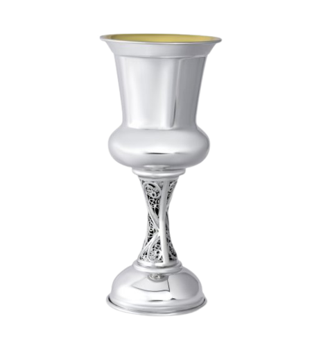 גביע קידוש פופאי תפוח כסף טהור