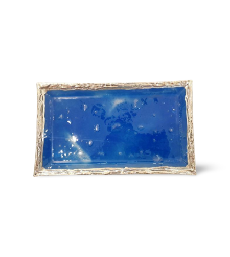 Blue glass pini tray