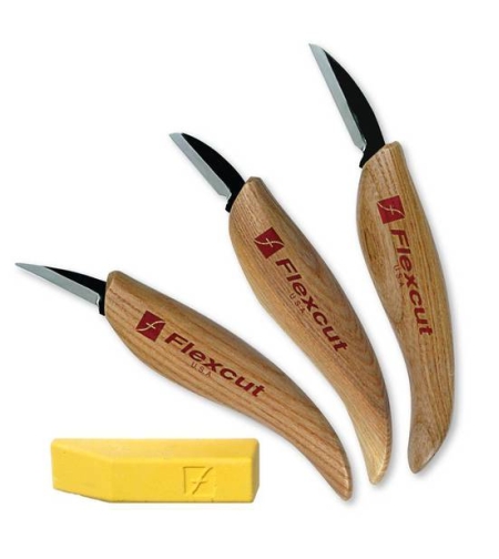 סט 3 סכיני התחלה פלקסקאט - FLEXCUT KN500 3-Knife Starter Kit