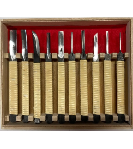 ערכת גילוף 10 חלקים פלדת אוגאמי יפן