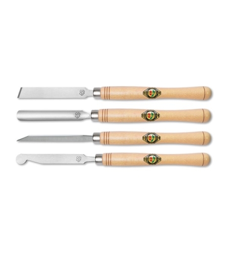 סט 4 מפסלות חריטה, ידית ארוכה, קירשן