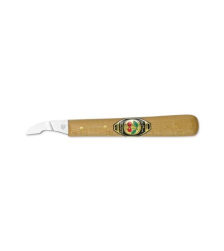 סכין גילוף מסורתית, ידית עץ, להב קצר בזווית, 3351 קירשן