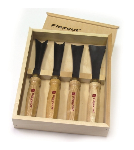 סט פיסול בעץ 4 חלקים פלקסקאט