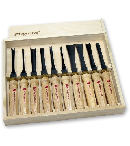 סט פיסול בעץ 10 חלקים פלקסקאט - TOOLEDEN FLEXCUT MC100