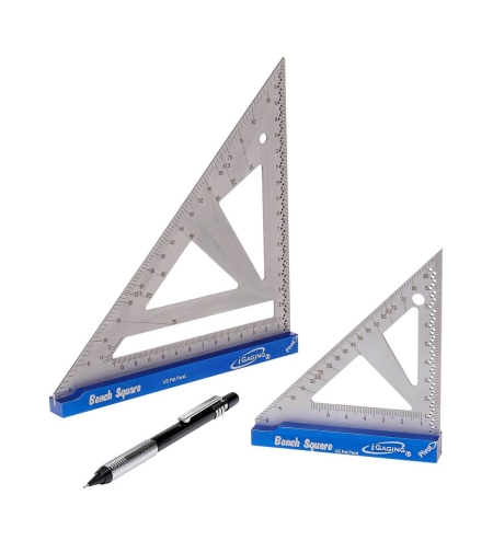 זוג זוויתני שולחן מדוייקים אלומיניום כחול IGAGING SQUARES