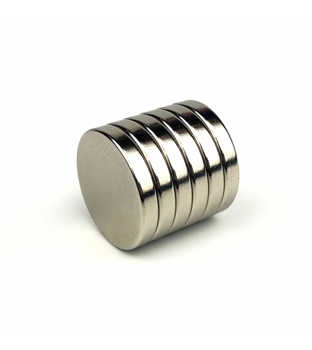 מגנט עגול חזק קוטר 19 על 3 מ”מ, 6 יח