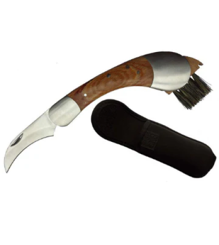 סכין מתקפל לליקוט פטריות, בנרתיק בד, DONGES