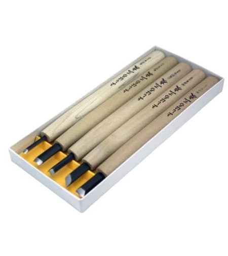 סט גילוף זעיר 5 חלקים SANTOMO JAPAN