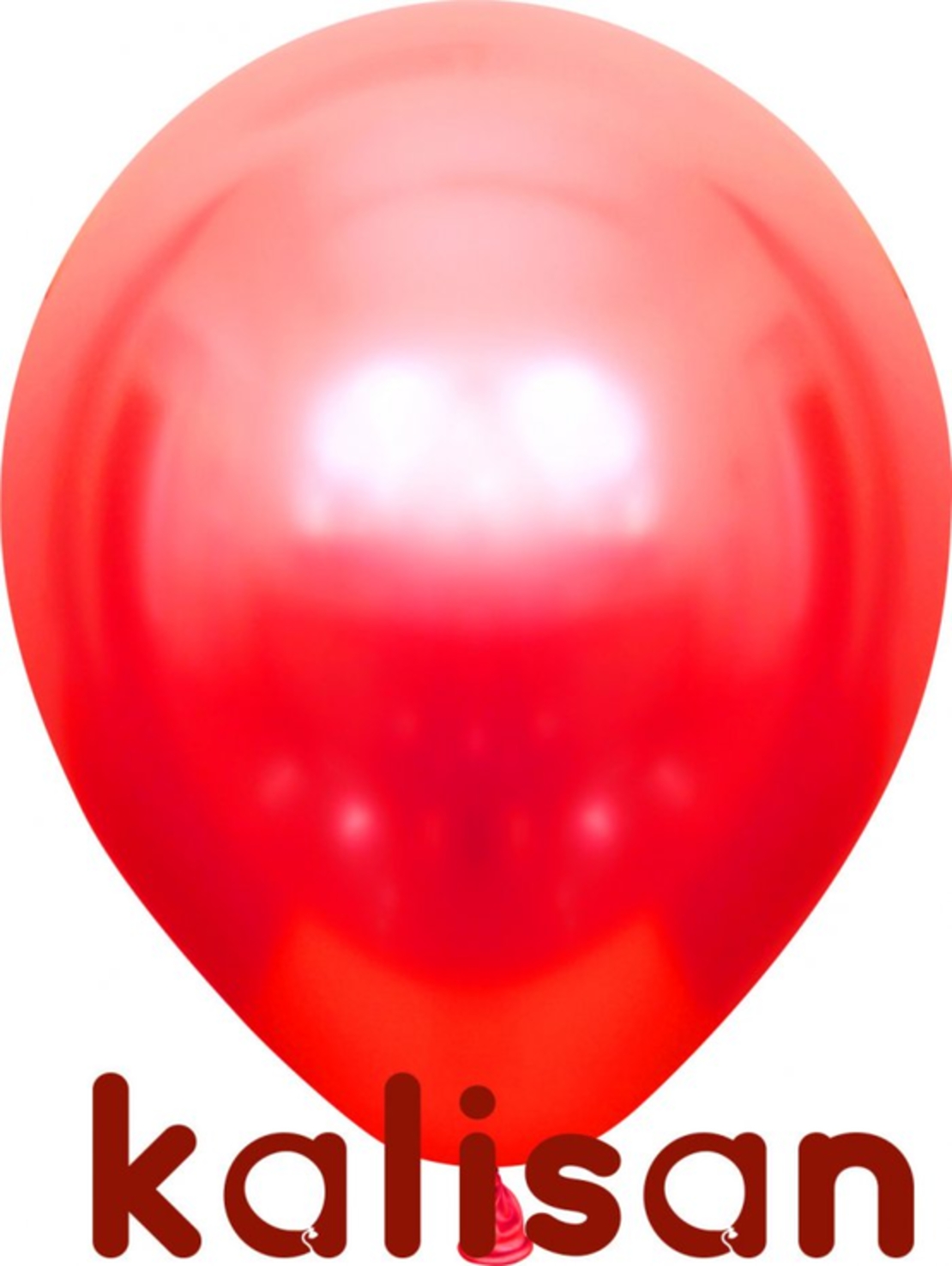 helium balloon - chrome - red