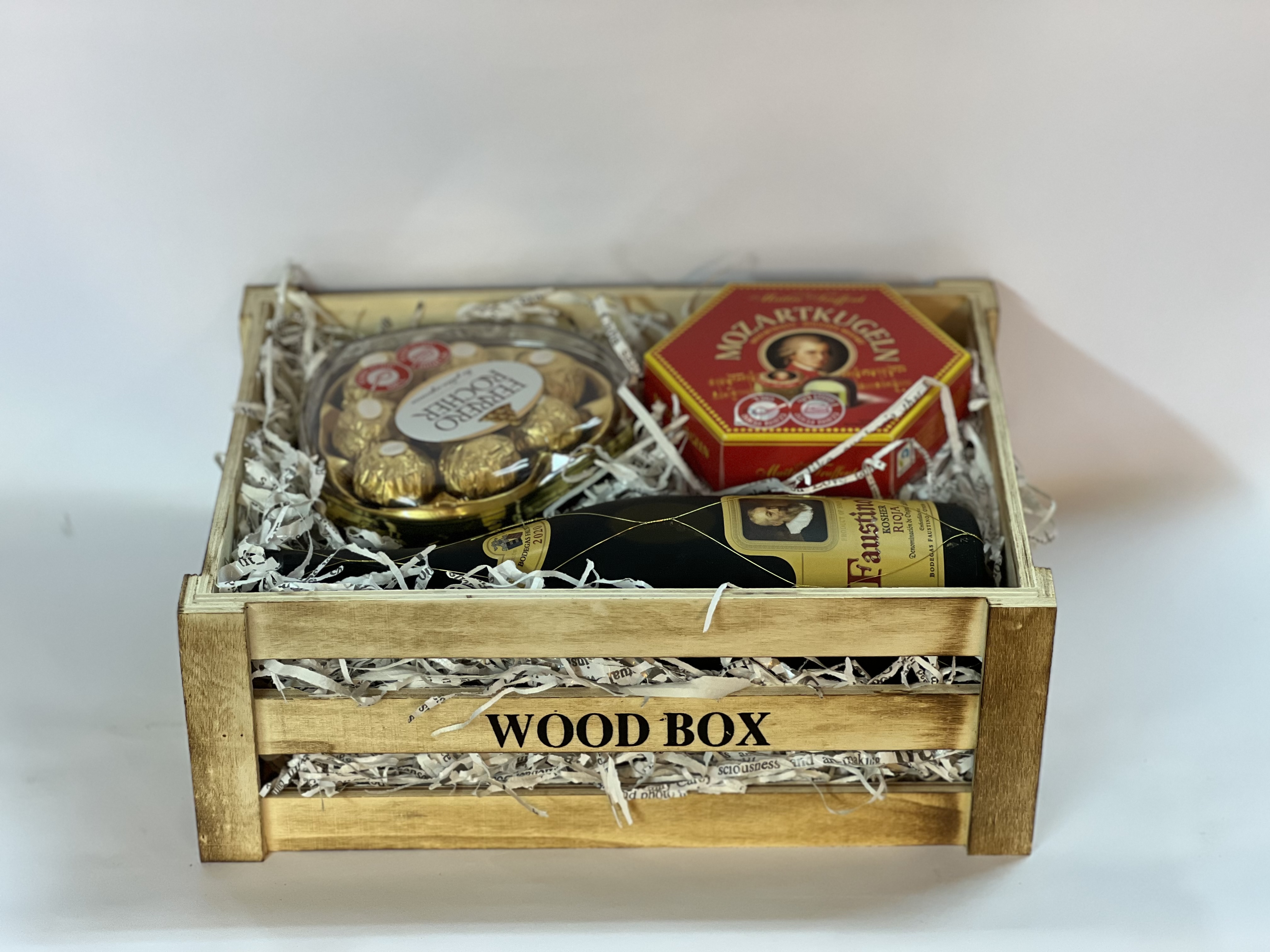 European case in a wooden box